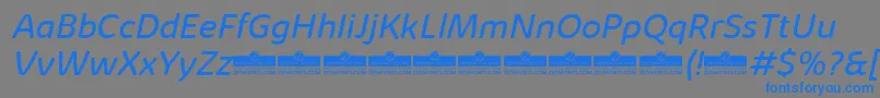 KabrioAbarthBookItalicTrial Font – Blue Fonts on Gray Background