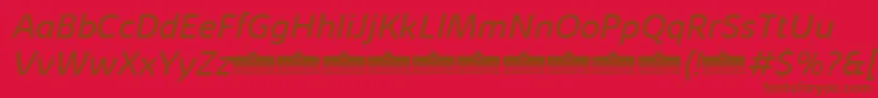 KabrioAbarthBookItalicTrial Font – Brown Fonts on Red Background