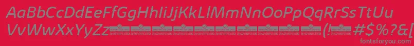 KabrioAbarthBookItalicTrial Font – Gray Fonts on Red Background