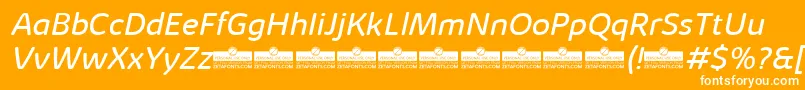 KabrioAbarthBookItalicTrial Font – White Fonts on Orange Background