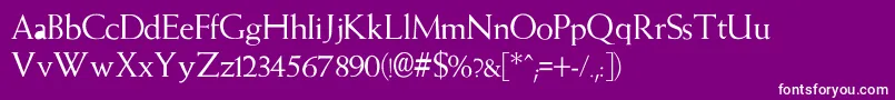 Ruth Font – White Fonts on Purple Background