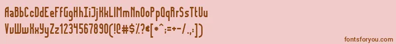 Шрифт Fiden – коричневые шрифты на розовом фоне