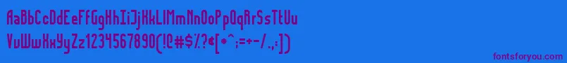 Шрифт Fiden – фиолетовые шрифты на синем фоне