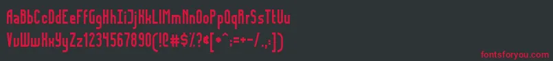 Шрифт Fiden – красные шрифты на чёрном фоне