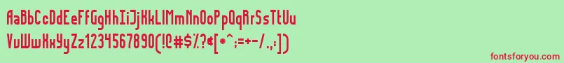 Fiden Font – Red Fonts on Green Background