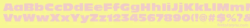 AntiqueOliveLtNord Font – Pink Fonts on Yellow Background