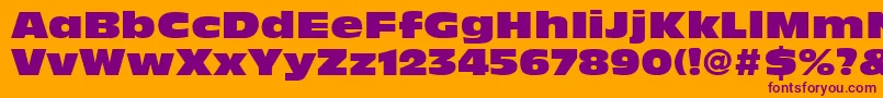 Шрифт AntiqueOliveLtNord – фиолетовые шрифты на оранжевом фоне