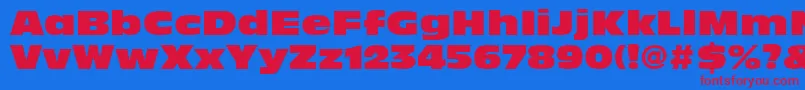 AntiqueOliveLtNord-fontti – punaiset fontit sinisellä taustalla