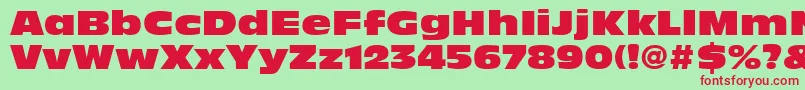 AntiqueOliveLtNord Font – Red Fonts on Green Background