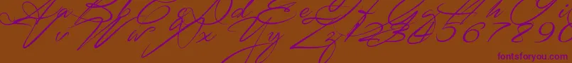 SignaritaZhaiRhianne Font – Purple Fonts on Brown Background