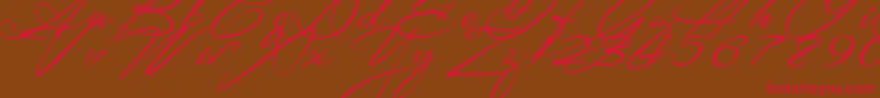 SignaritaZhaiRhianne Font – Red Fonts on Brown Background