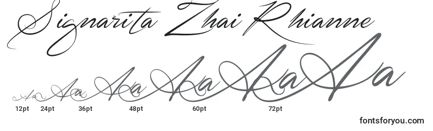 SignaritaZhaiRhianne Font Sizes