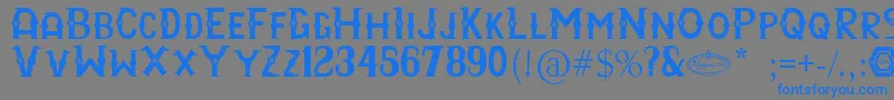 RayyanCfc Font – Blue Fonts on Gray Background