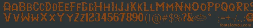 RayyanCfc-fontti – ruskeat fontit mustalla taustalla