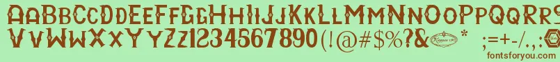 RayyanCfc Font – Brown Fonts on Green Background