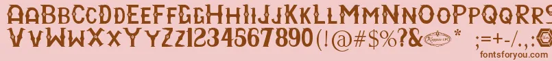 RayyanCfc Font – Brown Fonts on Pink Background