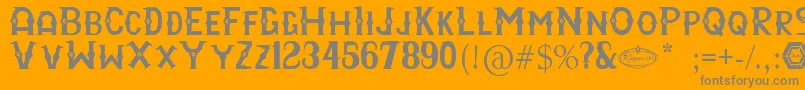 RayyanCfc Font – Gray Fonts on Orange Background