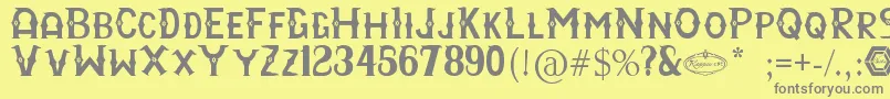 RayyanCfc Font – Gray Fonts on Yellow Background