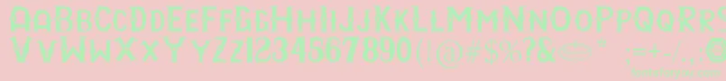 RayyanCfc Font – Green Fonts on Pink Background