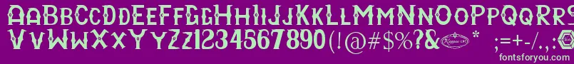 RayyanCfc Font – Green Fonts on Purple Background