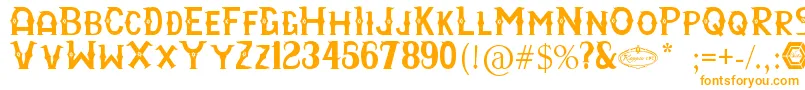 RayyanCfc Font – Orange Fonts on White Background