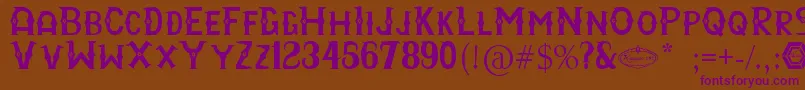 RayyanCfc Font – Purple Fonts on Brown Background