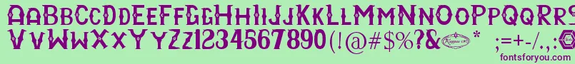 RayyanCfc Font – Purple Fonts on Green Background
