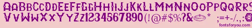 RayyanCfc Font – Purple Fonts on Pink Background