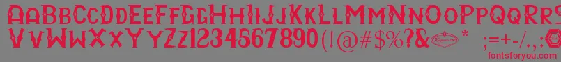 RayyanCfc Font – Red Fonts on Gray Background