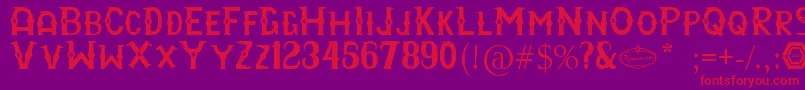 RayyanCfc Font – Red Fonts on Purple Background