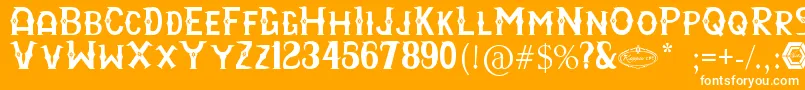 RayyanCfc Font – White Fonts on Orange Background