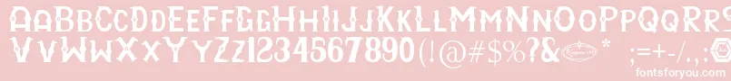 RayyanCfc Font – White Fonts on Pink Background
