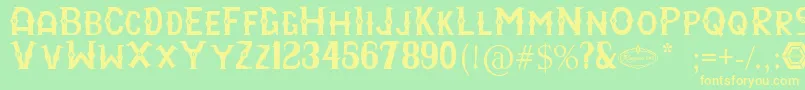 RayyanCfc Font – Yellow Fonts on Green Background