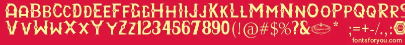 RayyanCfc Font – Yellow Fonts on Red Background
