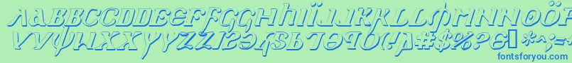 Holyv2si Font – Blue Fonts on Green Background