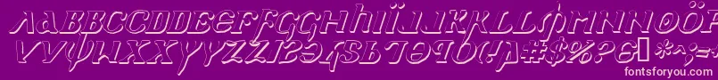 Holyv2si Font – Pink Fonts on Purple Background