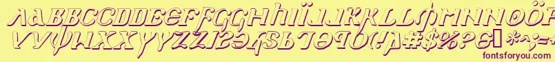 Holyv2si Font – Purple Fonts on Yellow Background