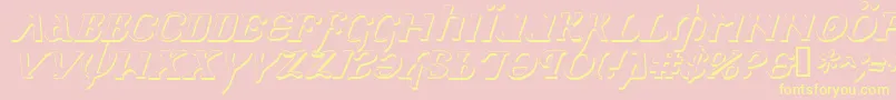 Holyv2si Font – Yellow Fonts on Pink Background