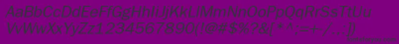 FrankfurtgothicItalic Font – Black Fonts on Purple Background