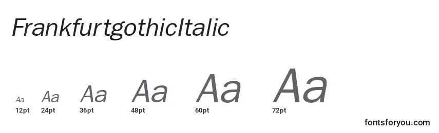 Размеры шрифта FrankfurtgothicItalic