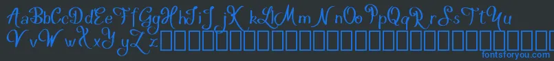 HakytDemo Font – Blue Fonts on Black Background