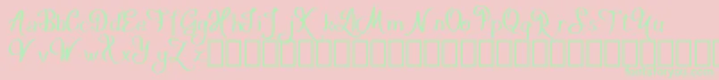 HakytDemo Font – Green Fonts on Pink Background