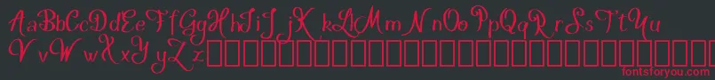 HakytDemo Font – Red Fonts on Black Background