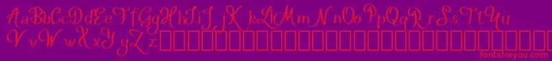 HakytDemo Font – Red Fonts on Purple Background