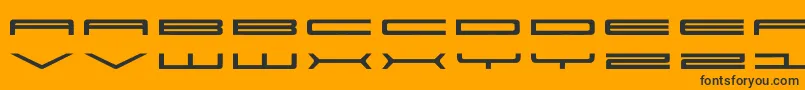 SuperUltra911 Font – Black Fonts on Orange Background