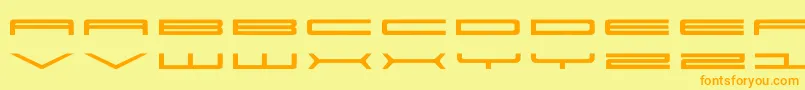 SuperUltra911 Font – Orange Fonts on Yellow Background