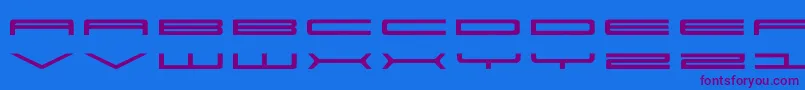 SuperUltra911 Font – Purple Fonts on Blue Background