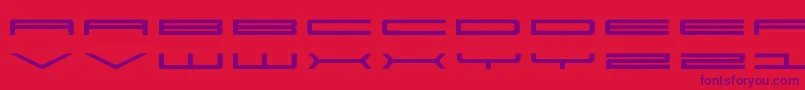 SuperUltra911 Font – Purple Fonts on Red Background