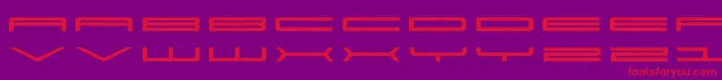SuperUltra911 Font – Red Fonts on Purple Background