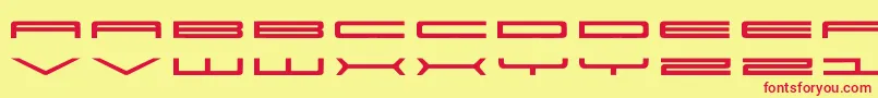 SuperUltra911 Font – Red Fonts on Yellow Background